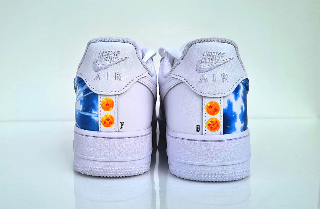 Nike Air Force 1 custom - Dragon Ball Z Goku – SNEAKEAZE CUSTOMS